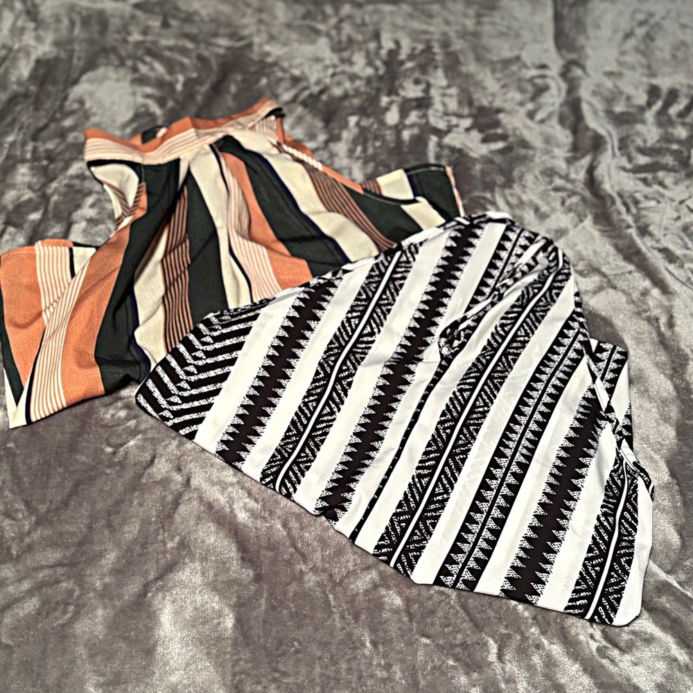 2 Tank Top Bundle SHEIN Multicolor Striped Tank Tops